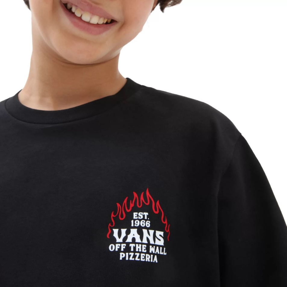 Fiú Furgonok Pizzéria Póló (8-14 év) Fekete