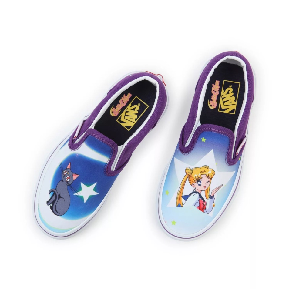 Gyerek Furgonok X Csinos Guarian Sailor Moon Klasszikus Bebújós Cipő (4-8 év) Kék-lila