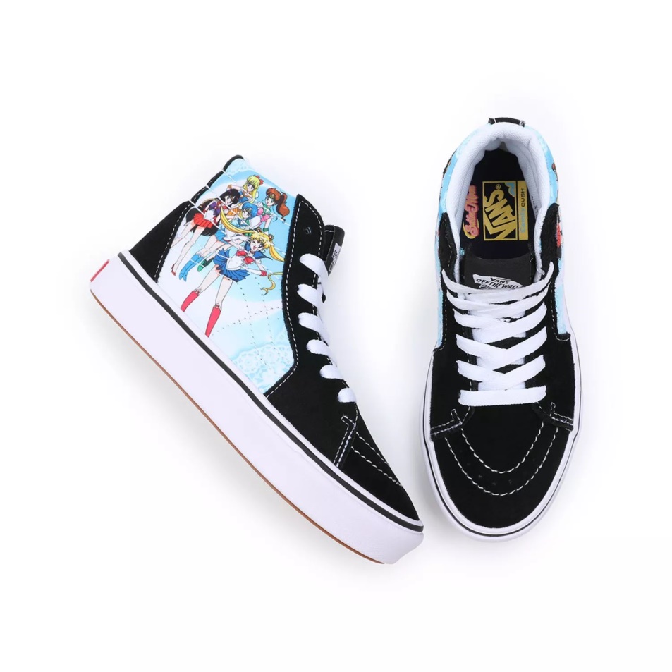 Gyerek Furgonok X Csinos őrző Tengerész Moon Comfycush Sk8-hi Cipő (4-8 év) Fekete