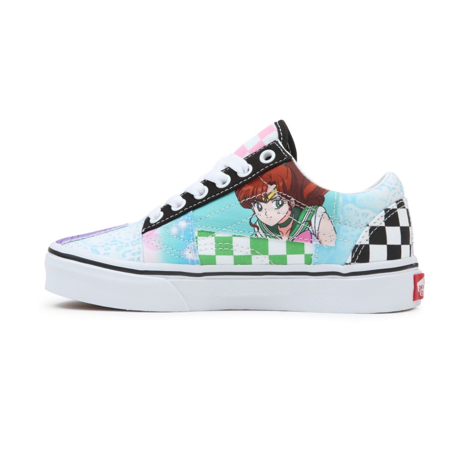 Gyerek Furgonok X Csinos Gyám Tengerész Moon Old Skool Patchwork Cipő (4-8 év) Multi
