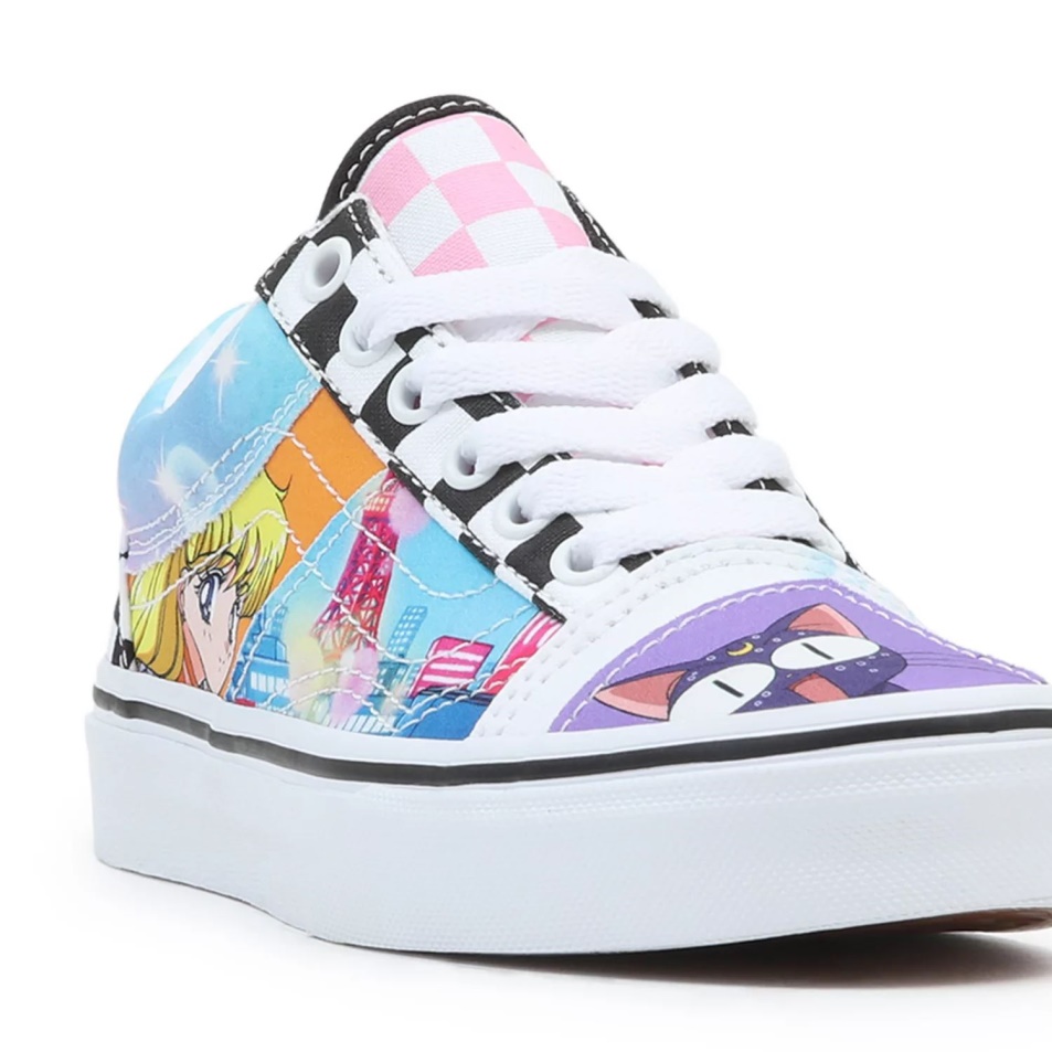 Gyerek Furgonok X Csinos Gyám Tengerész Moon Old Skool Patchwork Cipő (4-8 év) Multi