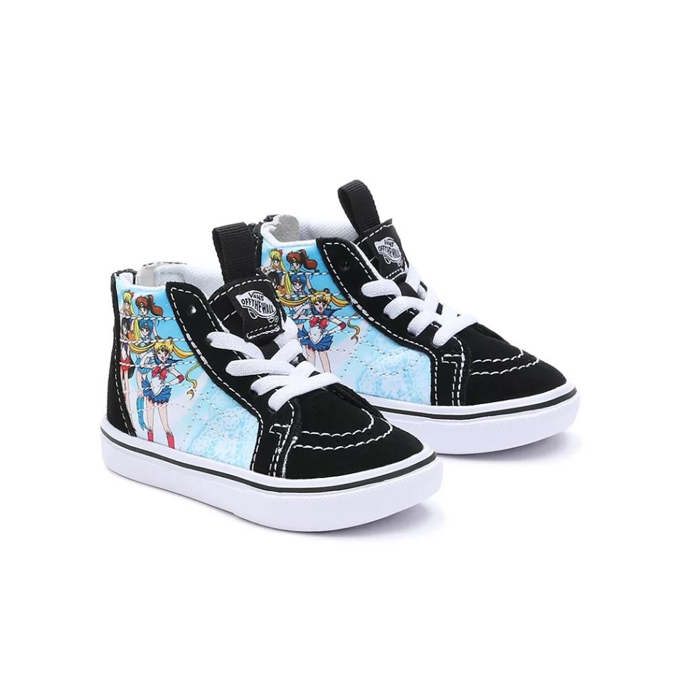 Kisteherautó X Csinos Gyám Tengerész Moon Comfycush Sk8-hi Cipzáros Cipő (1-4 éves) Fekete