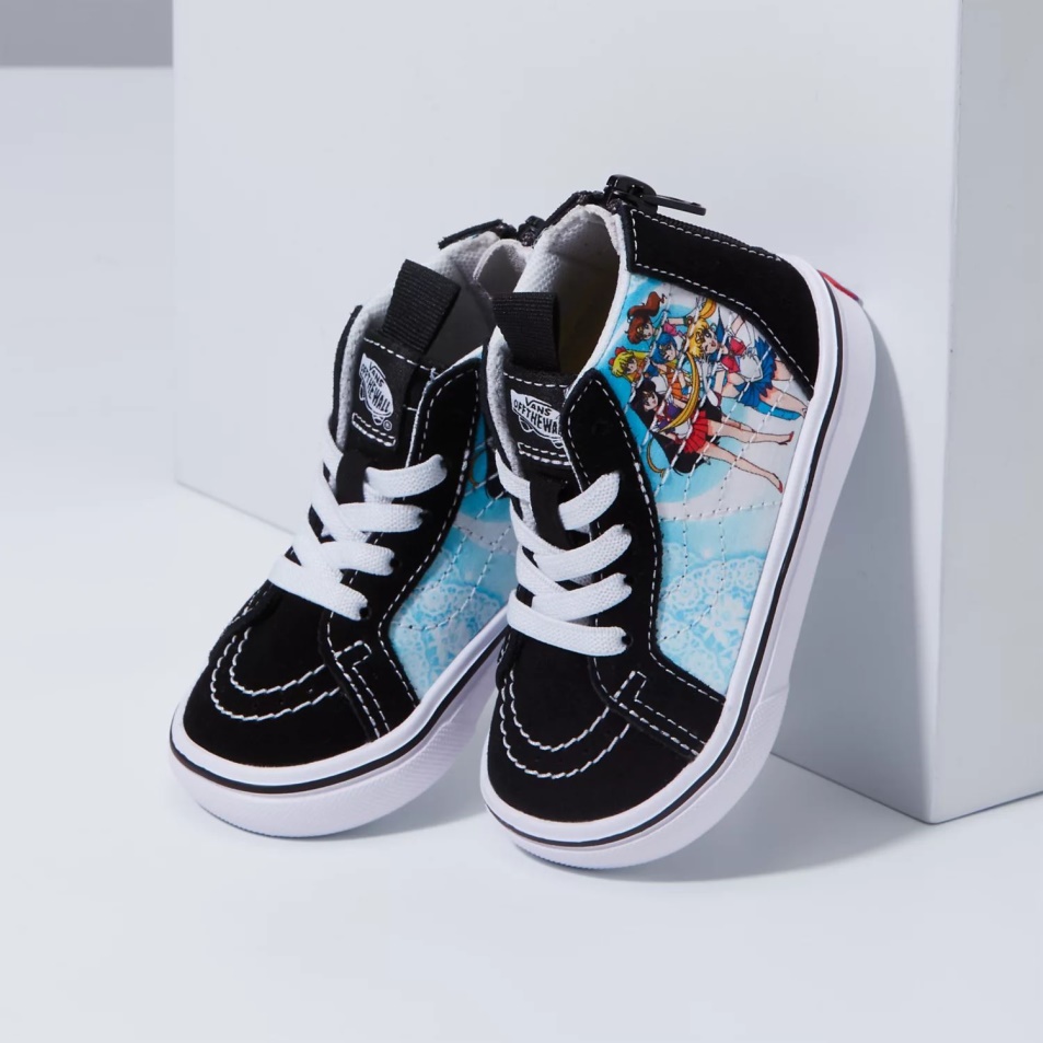 Kisteherautó X Csinos Gyám Tengerész Moon Comfycush Sk8-hi Cipzáros Cipő (1-4 éves) Fekete