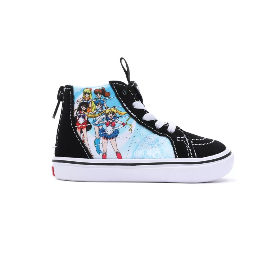Kisteherautó X Csinos Gyám Tengerész Moon Comfycush Sk8-hi Cipzáros Cipő (1-4 éves) Fekete