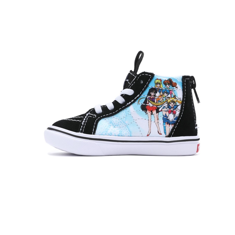 Kisteherautó X Csinos Gyám Tengerész Moon Comfycush Sk8-hi Cipzáros Cipő (1-4 éves) Fekete