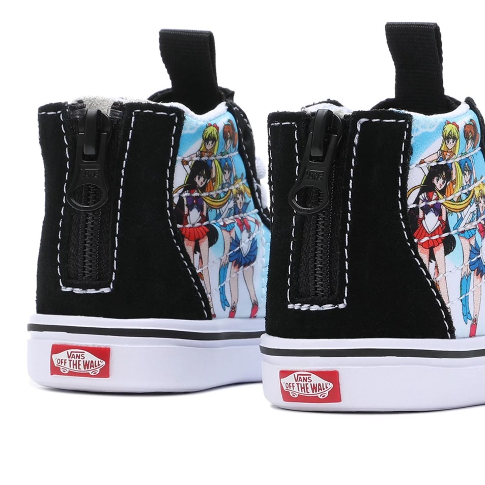 Kisteherautó X Csinos Gyám Tengerész Moon Comfycush Sk8-hi Cipzáros Cipő (1-4 éves) Fekete