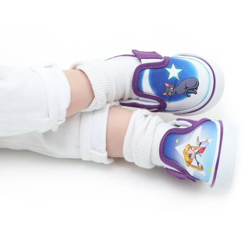 Kisteherautók X Csinos Gyám Tengerész Moon Slip-on V Cipő (1-4 éves) Kék-lila