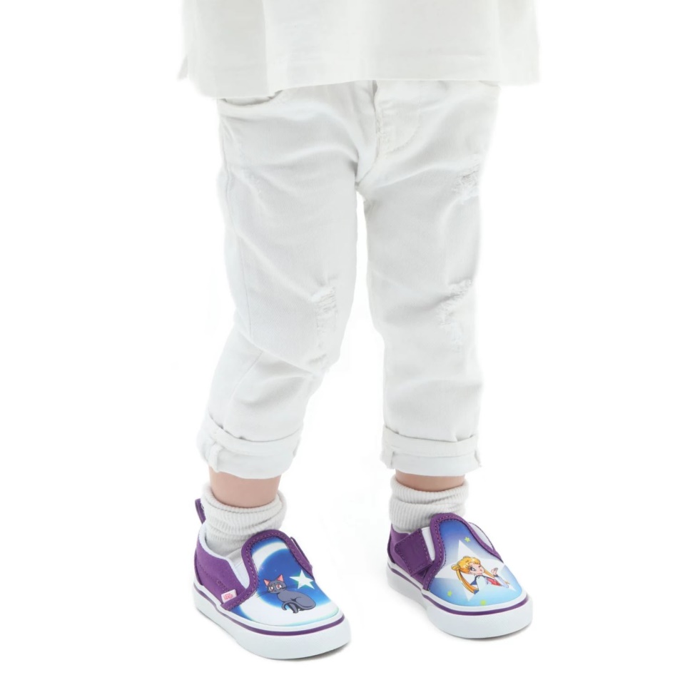 Kisteherautók X Csinos Gyám Tengerész Moon Slip-on V Cipő (1-4 éves) Kék-lila