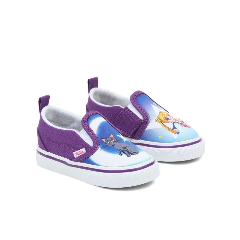 Kisteherautók X Csinos Gyám Tengerész Moon Slip-on V Cipő (1-4 éves) Kék-lila