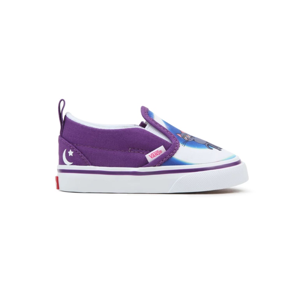 Kisteherautók X Csinos Gyám Tengerész Moon Slip-on V Cipő (1-4 éves) Kék-lila