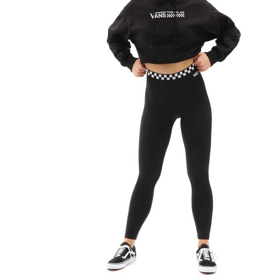 Vans Bladez Check Leggings Fekete