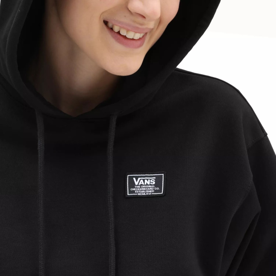 Vans Boom Boom Check Fekete Kapucnis Pulcsi