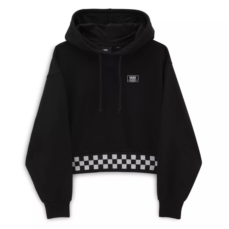 Vans Boom Boom Check Fekete Kapucnis Pulcsi