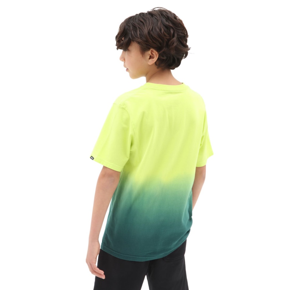 Furgonok Fiú Dip Dye Póló (8-14 év) Zöld-sárga