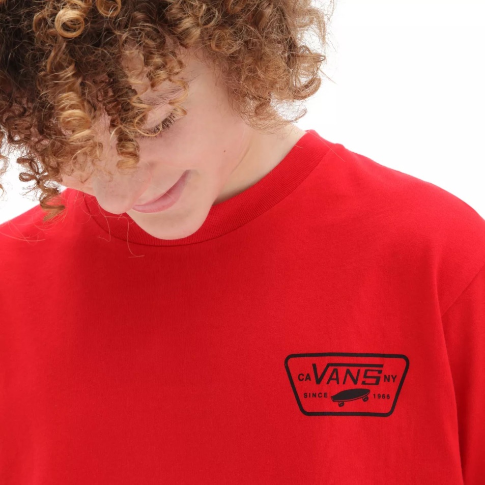 Vans Boys Full Patch Back Póló Piros