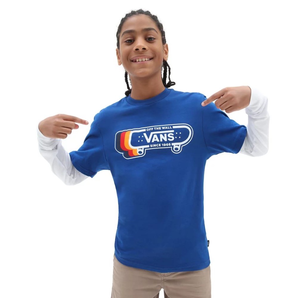 Vans Boys Sk8 1966 óta Twofer Hosszú Ujjú Póló (8-14 év) Kék