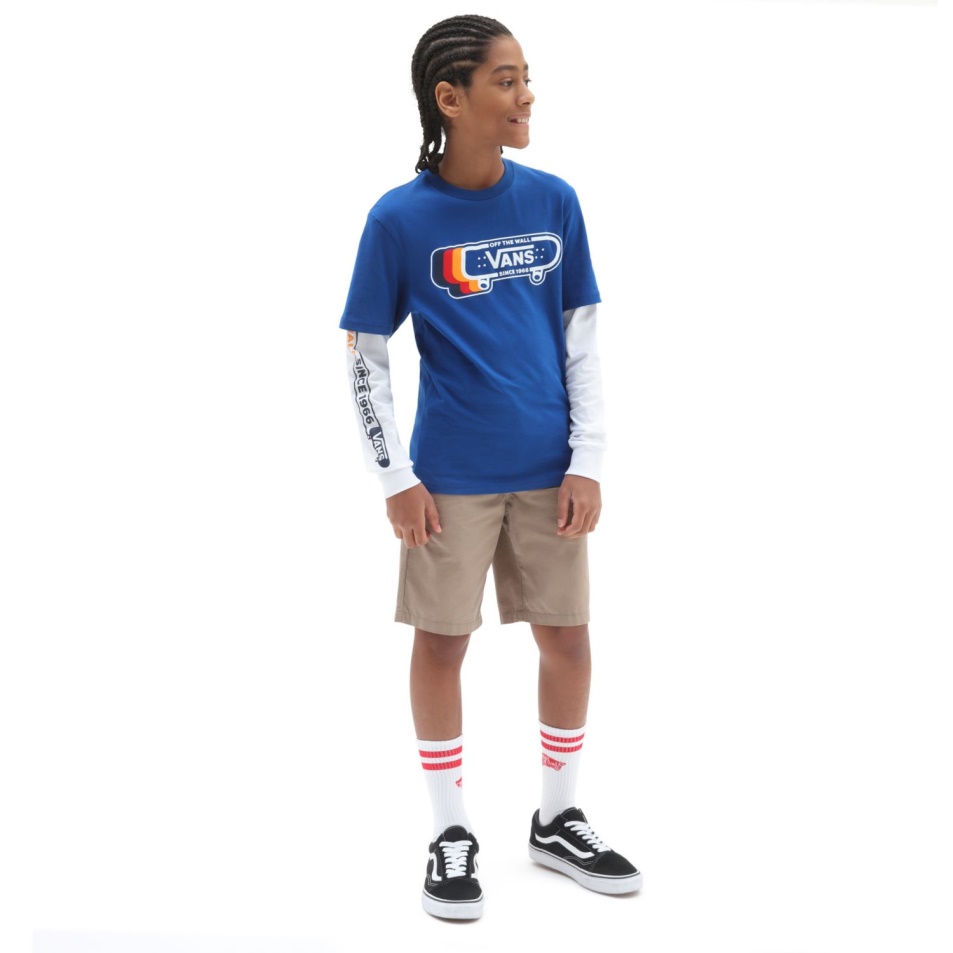 Vans Boys Sk8 1966 óta Twofer Hosszú Ujjú Póló (8-14 év) Kék