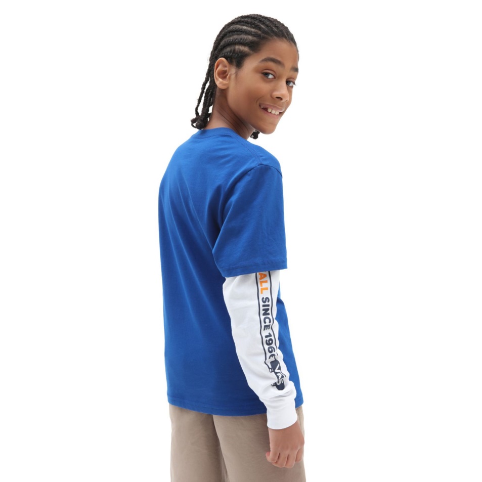 Vans Boys Sk8 1966 óta Twofer Hosszú Ujjú Póló (8-14 év) Kék