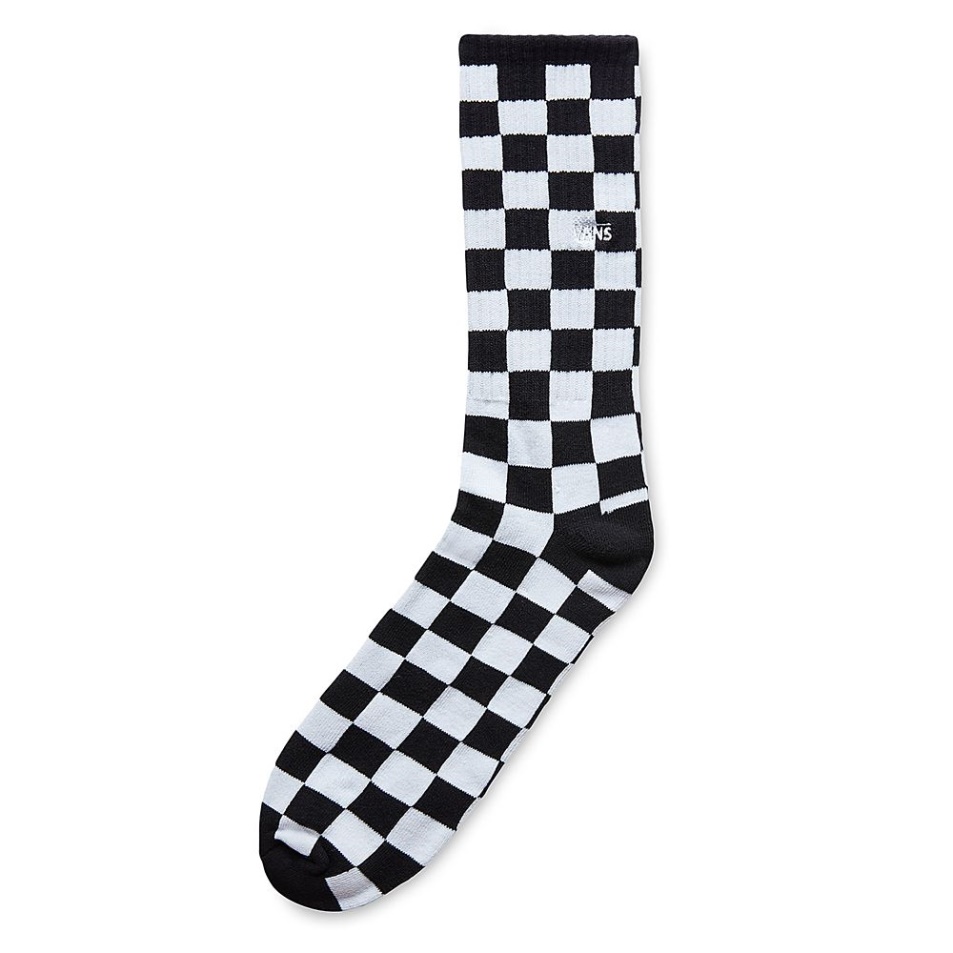 Vans Checkerboard Ii Crew Zokni (1 Pár Pk) Fekete-fehér