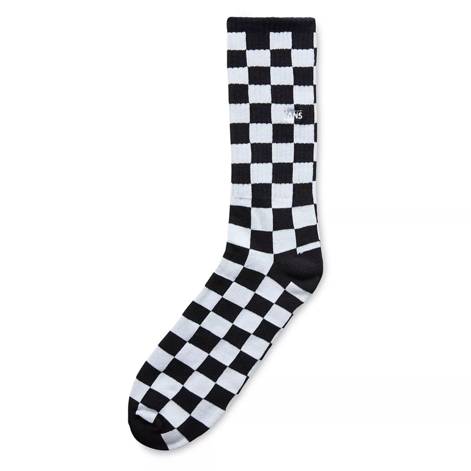 Vans Checkerboard Ii Crew Zokni (1 Pár Pk) Fekete-fehér