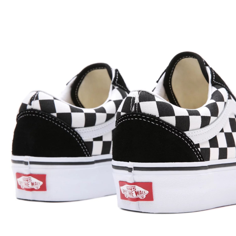 Furgonok Sakktábla Old Skool Platform Cipő Fekete