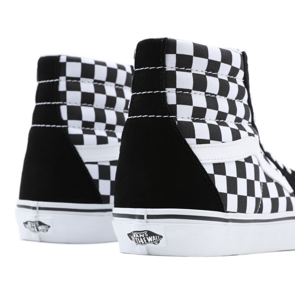 Furgonok Sakktábla Sk8-hi Cipő Fekete
