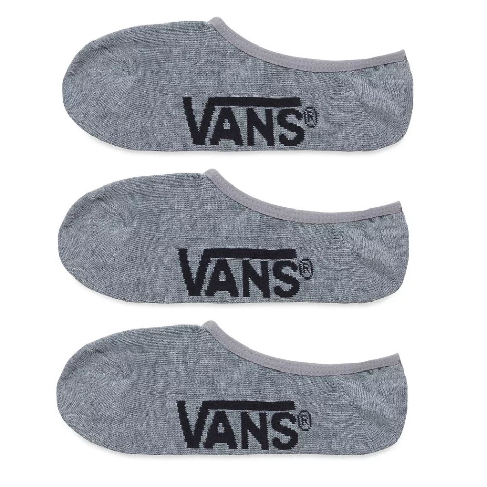 Vans Classic Super No Show Zokni (3 Pár Pk) Szürke