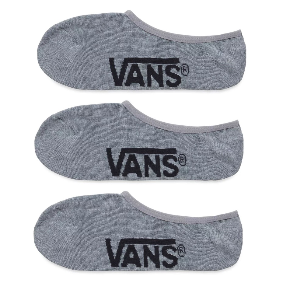 Vans Classic Super No Show Zokni (3 Pár Pk) Szürke