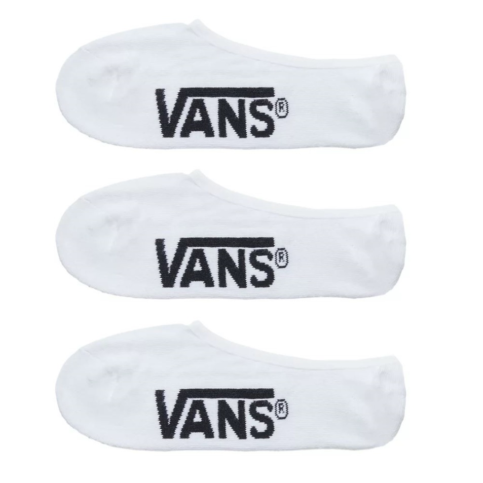 Vans Classic Super No Show Zokni (3 Pár Pk) Fehér