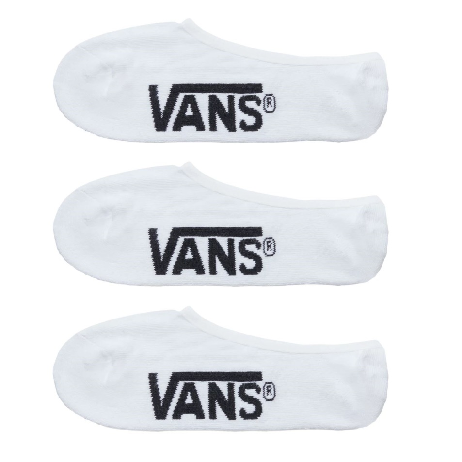 Vans Classic Super No Show Zokni (3 Pár Pk) Fehér
