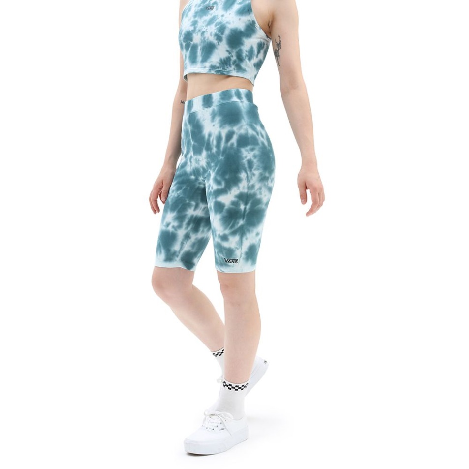 Furgonok Felhő Mosás Repülő V Leggings Rövidnadrág Kék