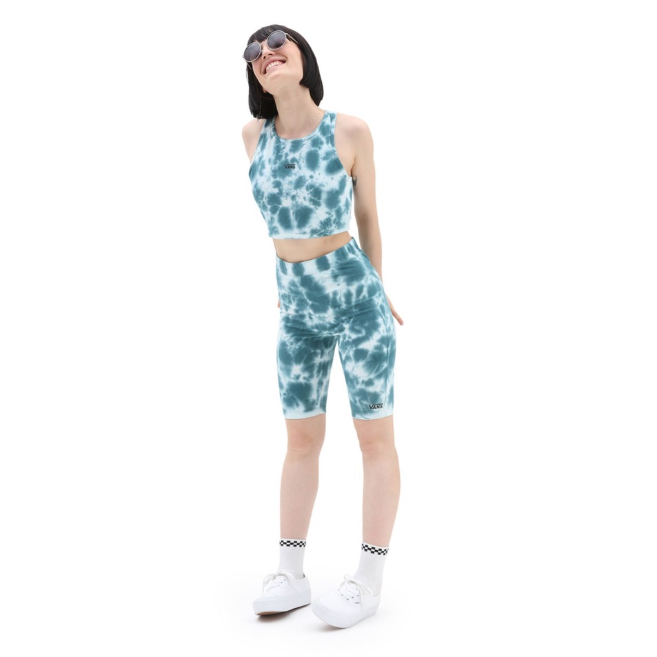 Furgonok Felhő Mosás Longline Racerback Bralette Kék