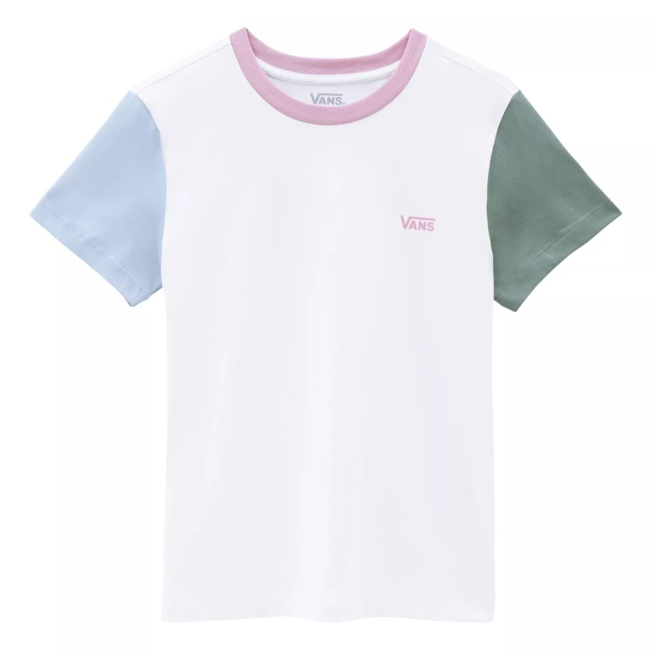 Vans Colorblock Crew Póló Zöld-fehér