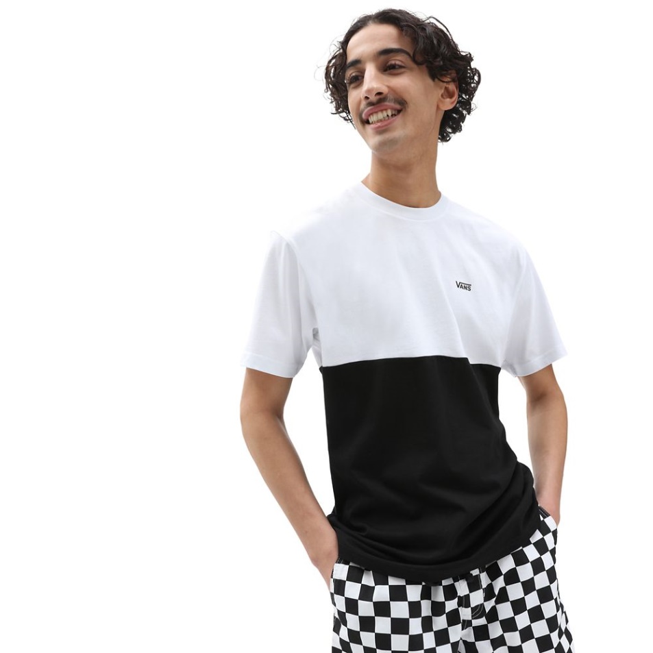 Vans Colorblock Póló Fekete-fehér