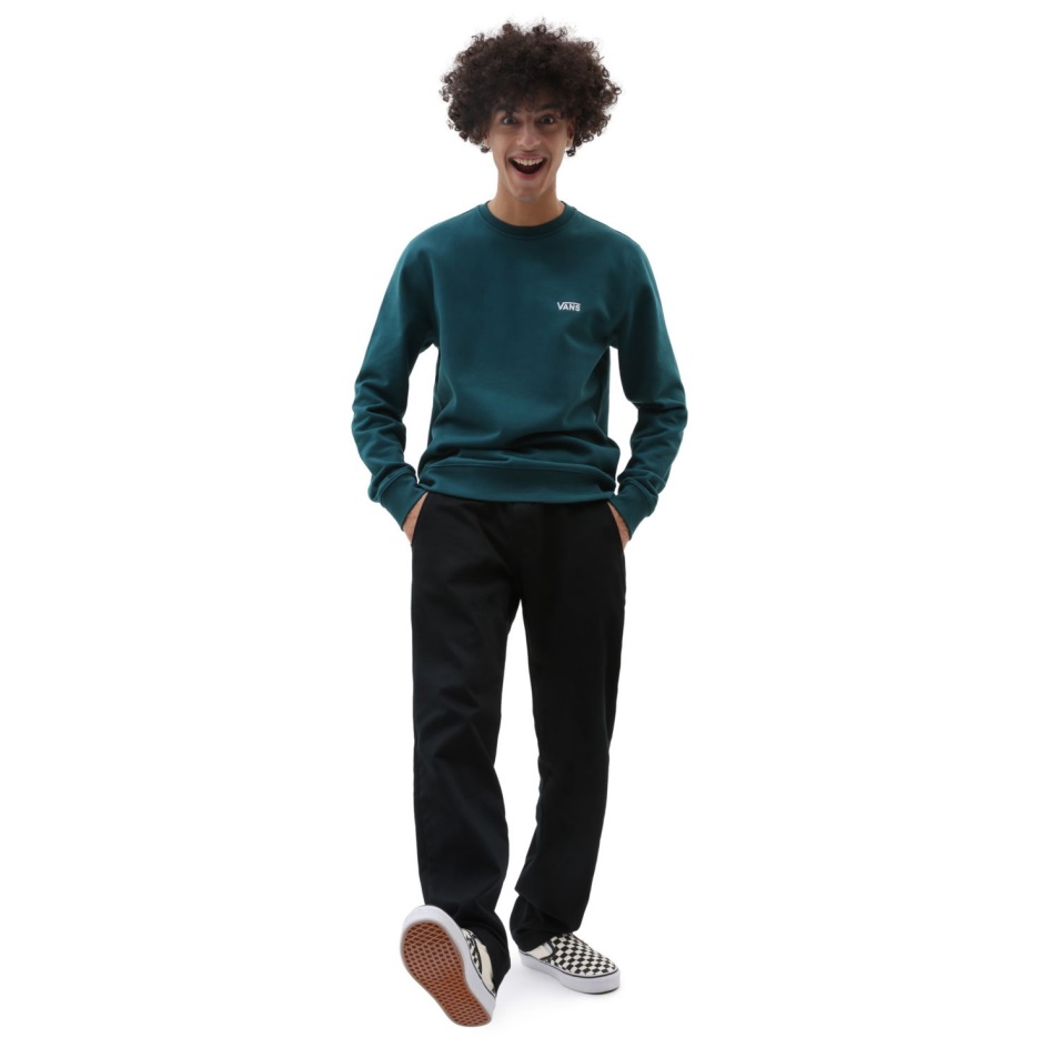 Vans Core Basic Crew Flíz Pulóver Kék