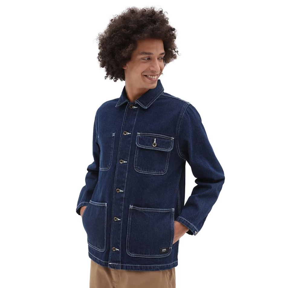Vans Drill Házimunka Kabát Farmer Dzseki Kék