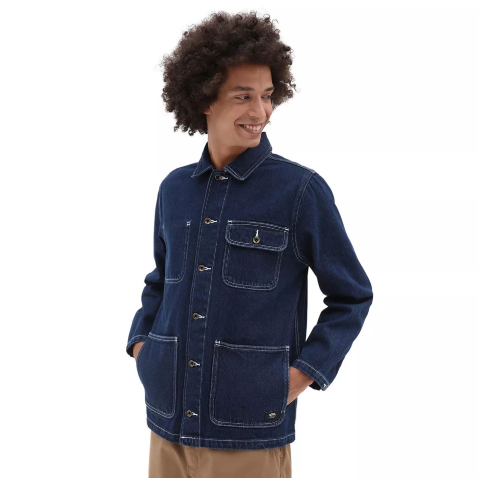 Vans Drill Házimunka Kabát Farmer Dzseki Kék