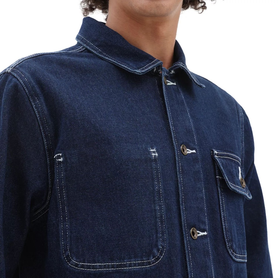 Vans Drill Házimunka Kabát Farmer Dzseki Kék