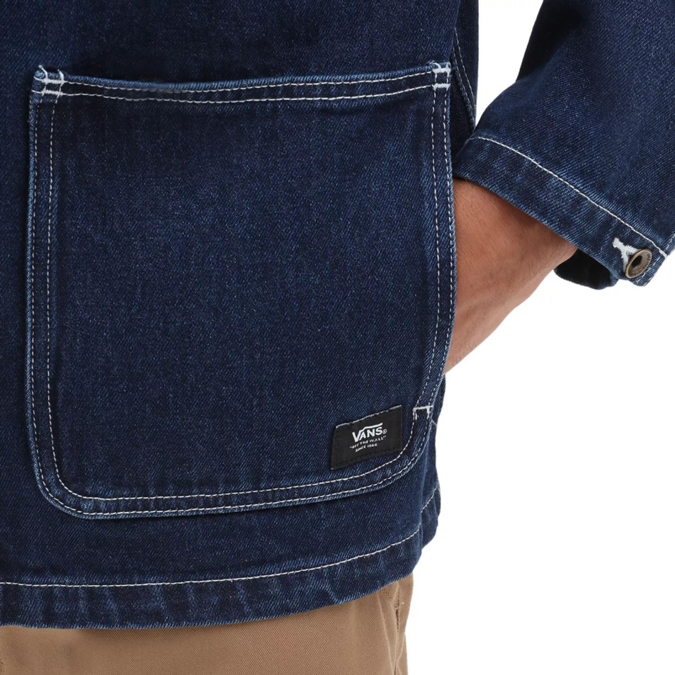 Vans Drill Házimunka Kabát Farmer Dzseki Kék