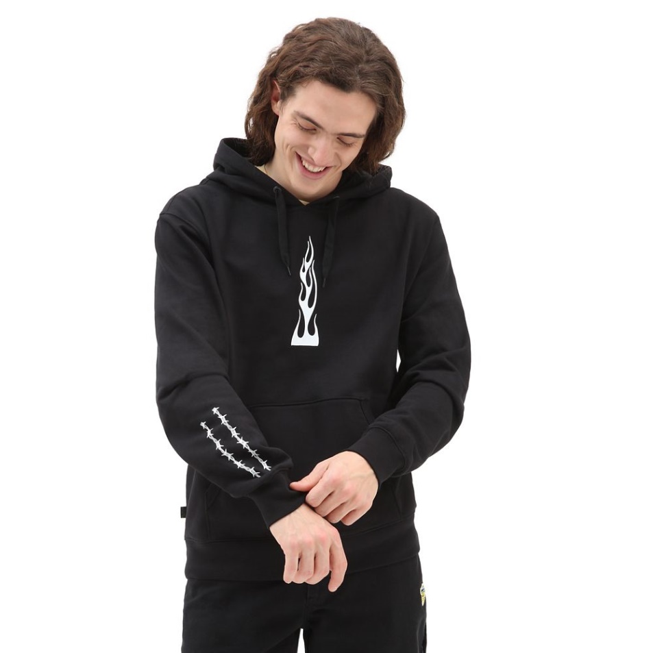 Vans Elijah Berle Polár Pulóver Kapucnis Pulóver Fekete