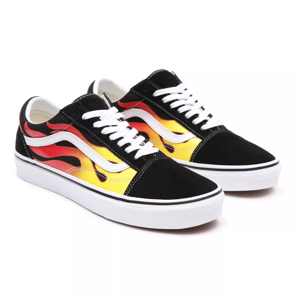 Vans Flame Old Skool Cipő Fekete