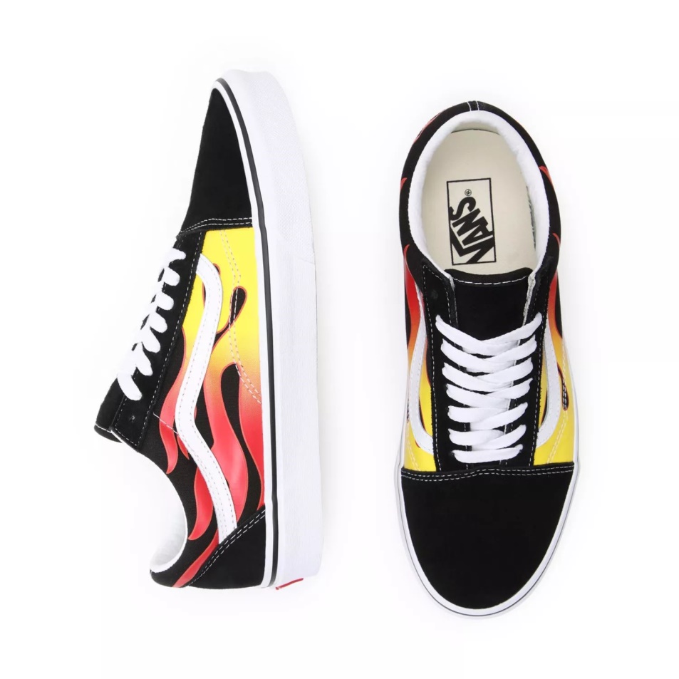 Vans Flame Old Skool Cipő Fekete