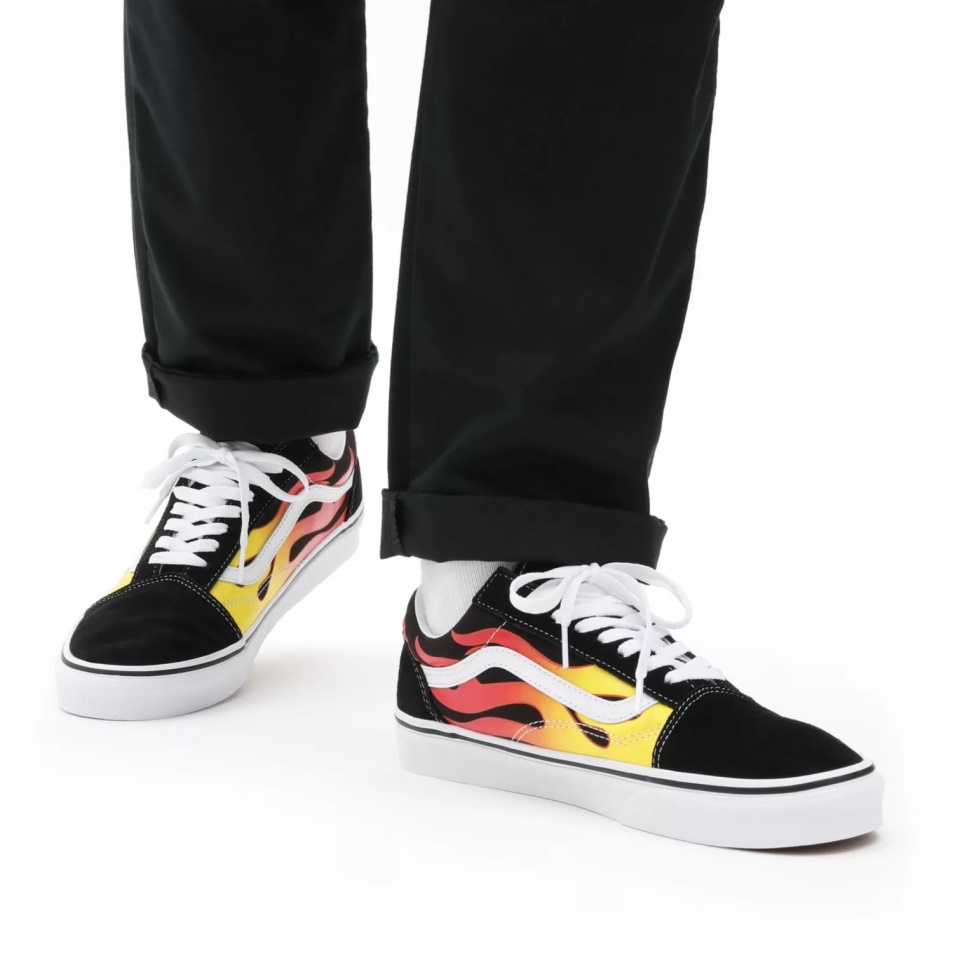 Vans Flame Old Skool Cipő Fekete