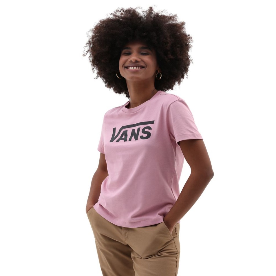 Vans Flying V Crew Póló Rózsaszín