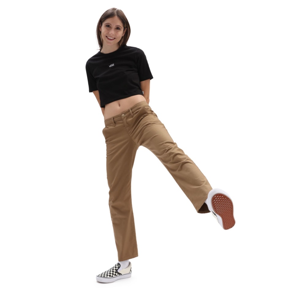 Vans Flying V Crop Crew Sport Póló Fekete Nők
