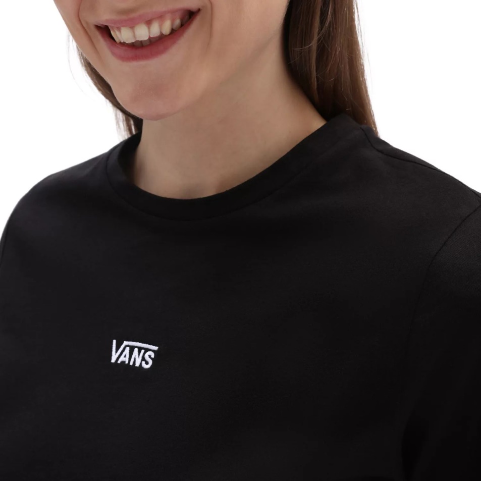 Vans Flying V Crop Crew Sport Póló Fekete Nők