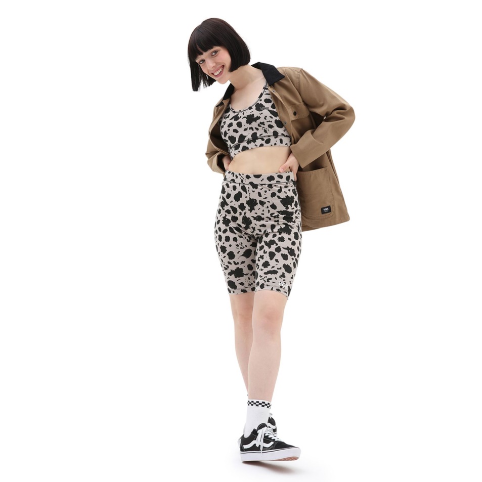 Vans Flying V Print Legging Shorts Fekete