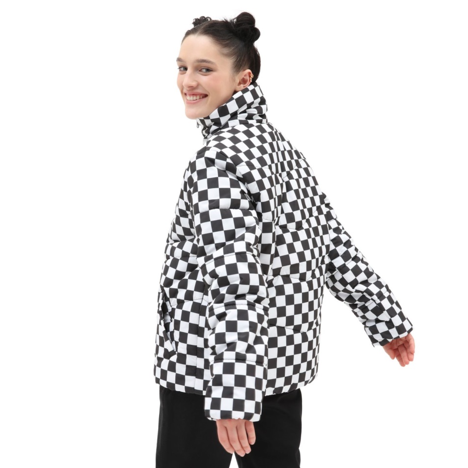 Vans öntöde Print Puff Mte Kabát Fekete-fehér