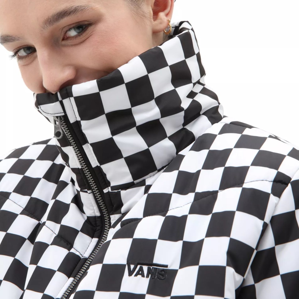 Vans öntöde Print Puff Mte Kabát Fekete-fehér