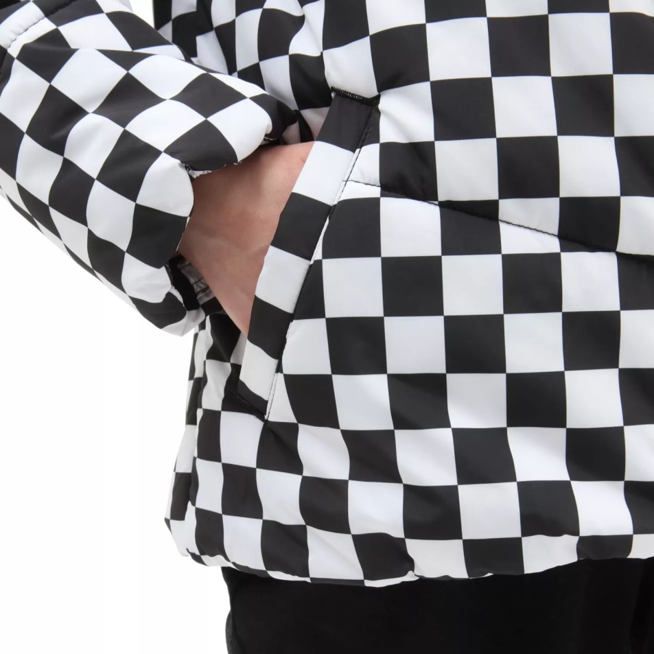 Vans öntöde Print Puff Mte Kabát Fekete-fehér